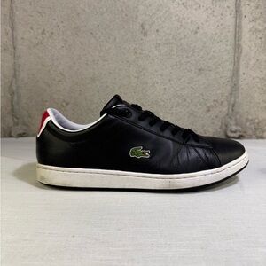 Lacoste Black Leather Carnaby Shoes